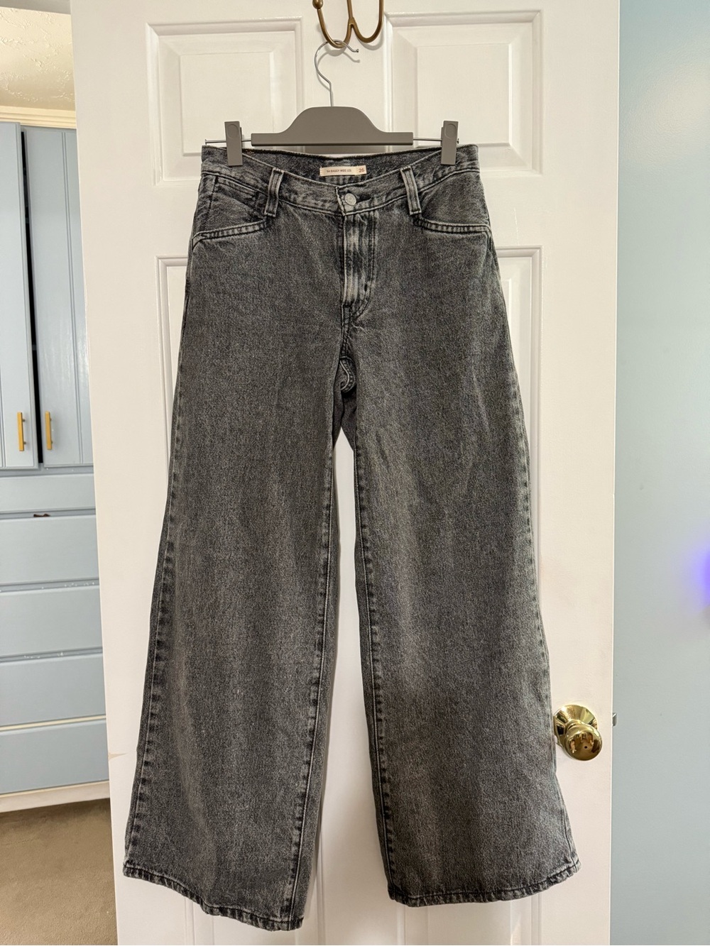 Women’s Levi's ‘94 Baggy Wide-Leg Jeans in Washed Black size 26 long